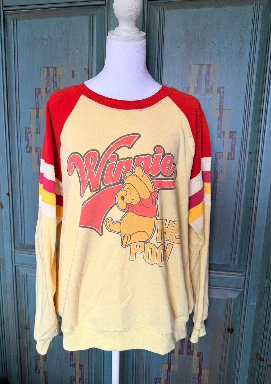 Disney Winnie the Pooh XL Raglan Varsity Sweatshirt Hybrid Apparel